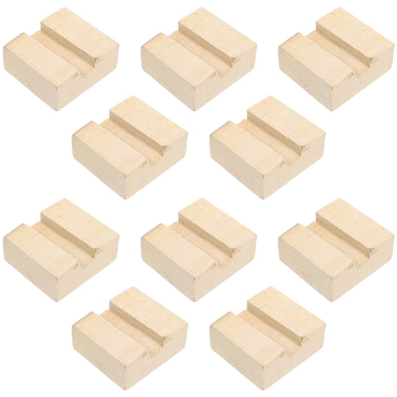 WORGEOUS 10 Pcs Yellow Sandalwood Axe Hoe Wedge Ax Handle Wedge 5.00X4.50X1.90CM Beige