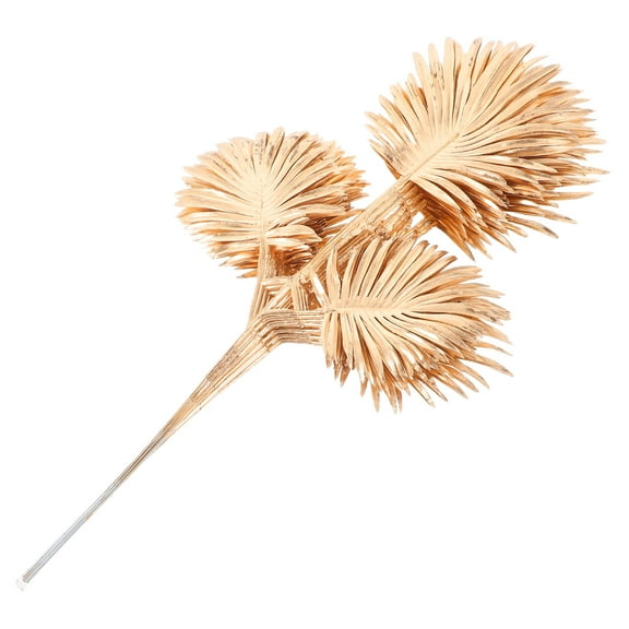 WORGEOUS 10 Stems Artificial Golden Plants Leaves Decorative Leaf Stems Jungle Theme Party Beach Party Supplies Tropical