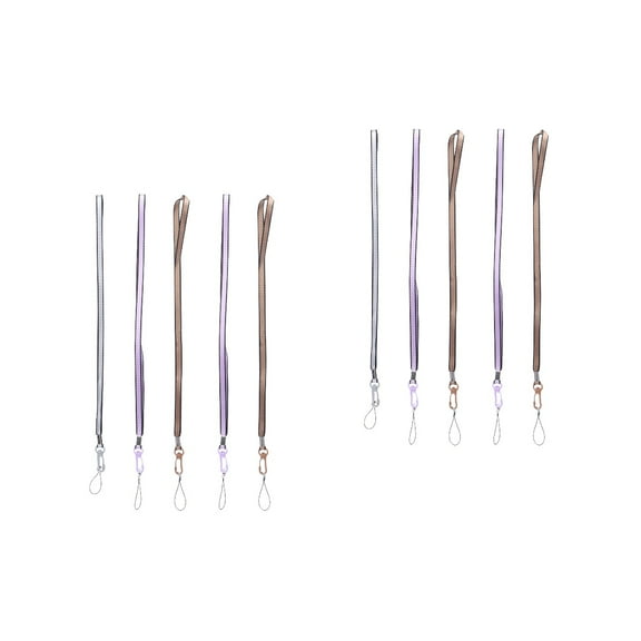 WORGEOUS 10 pcs Colorful Lanyards Straps Strings for USB Flash Drives ID Name Tag Badge