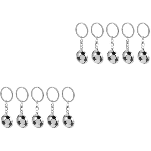 YSNOOWE Key Pendant Soccer Ball Metal Keychain Fashionable 10Pcs
