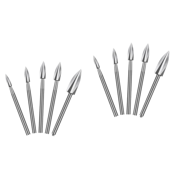 WORGEOUS 10 pcs  Wood Carving Drill Bit Rotary Drill Bit Tools Kit for Woodworking Carpenter DIY