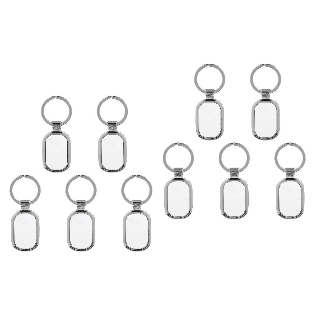 WORGEOUS 10 pcs  Metal Key Chains Blank Key Chains Diy Photo Car Key Rings For Lover