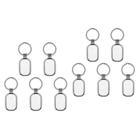 WORGEOUS 10 pcs Metal Key Chains Blank Key Chains Diy Photo Car Key Rings For Lover