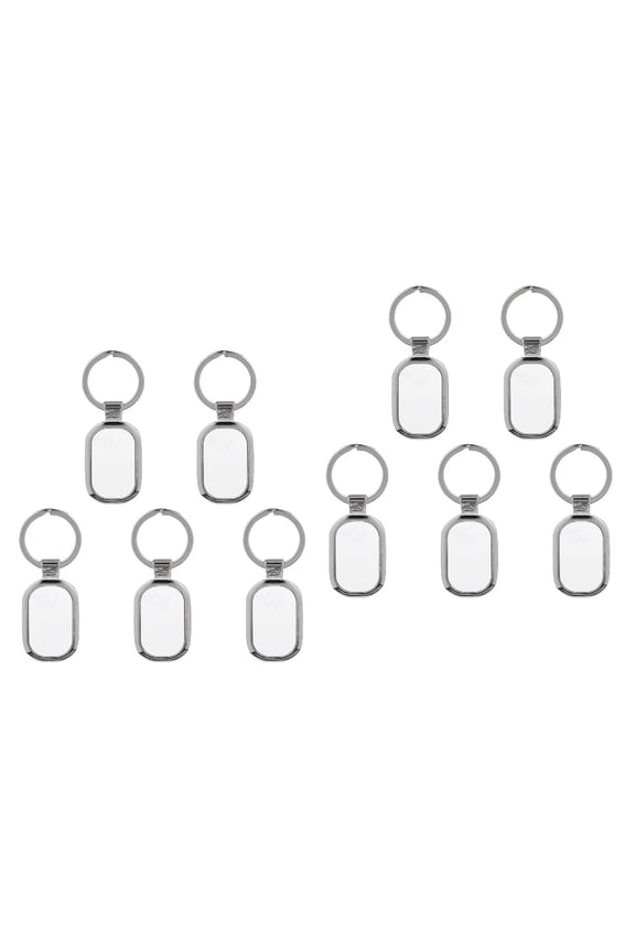 10-Pack Metal Key Chains Blank Photo Key for Car Keys and , Accessories