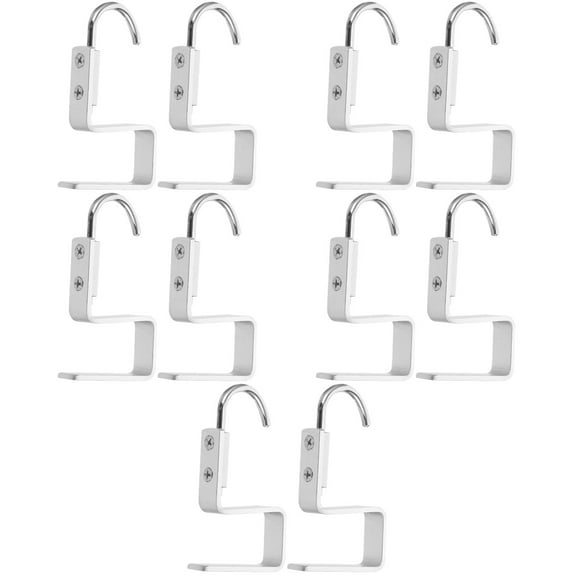WORGEOUS 10 pcs Schoolbag Purse Desk Hook Metal Stand Backpack Hanger Hook Table Aluminium Alloy Hook