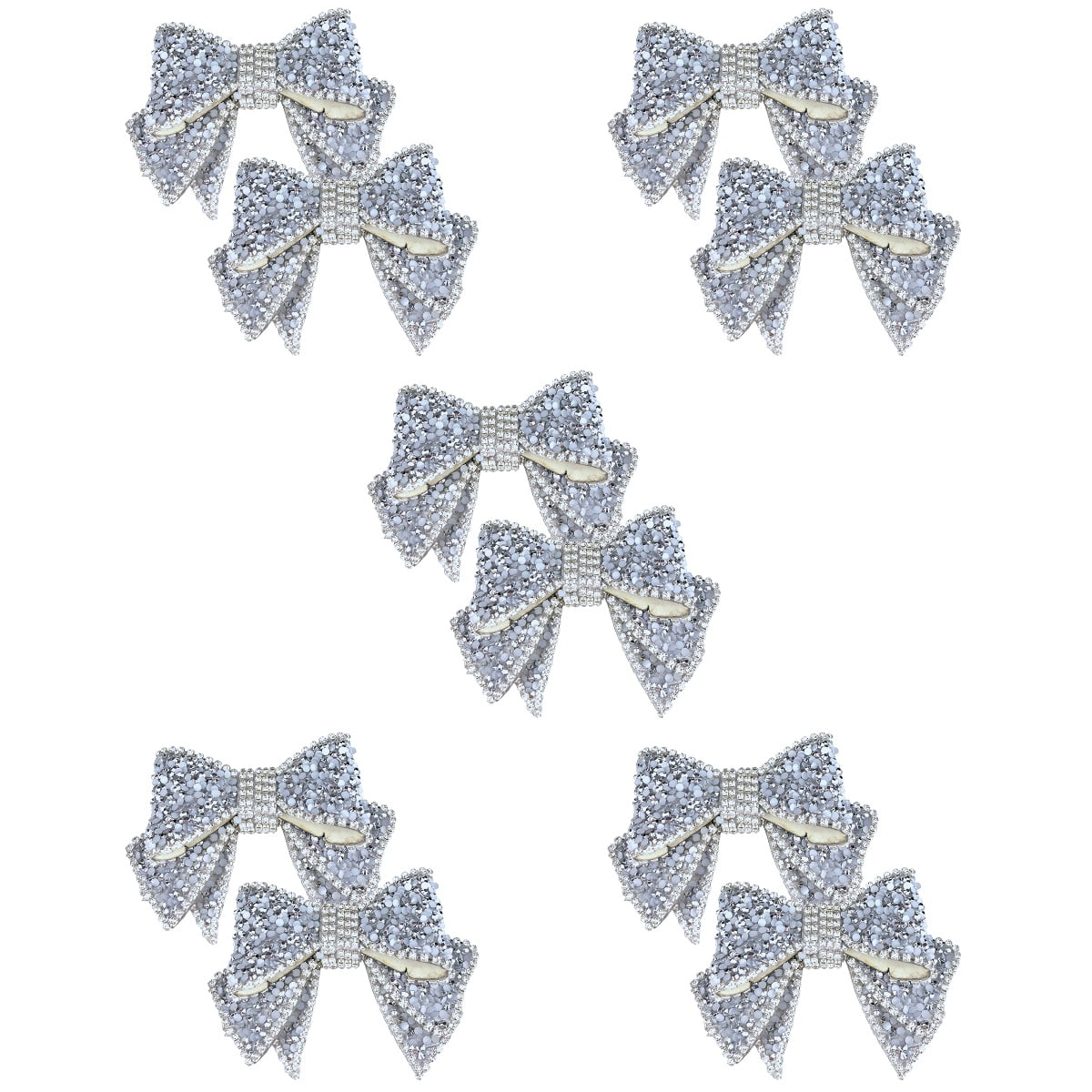 WORGEOUS 10 Pcs Rhinestone Shoe Charms with Bowknot Design, Decorative Accessories for Women’s Shoes