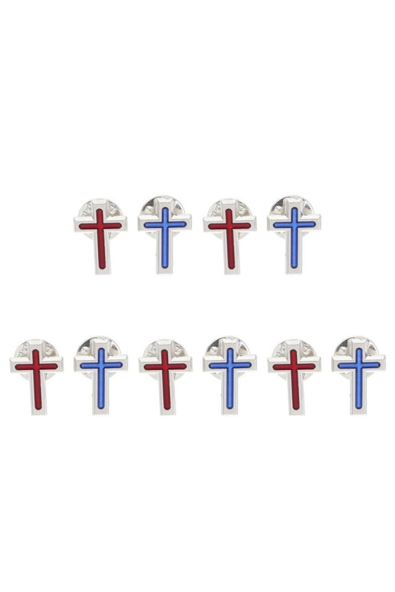 10 pcs  cross Brooch Pin Christian Pin For Suit Religious Brooch cross Brooch Pin cross Lapel Pins Prayer Pin Brooch   cross Tie Collar Metal cross