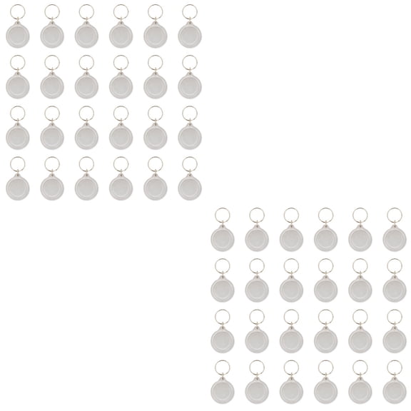 WORGEOUS 100 Pcs Transparent Acrylic Photo Frame Keychains with Hanging Insert for Keys and Photos