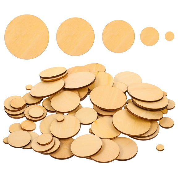 HINTRMENT Home Decor Wood Cutouts Khaki 100Pcs 2x2in