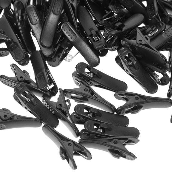 Mobutofu Back to School cable fixing clip Headset Cord Clip Black Attach to Clothing Exercise 100pcs