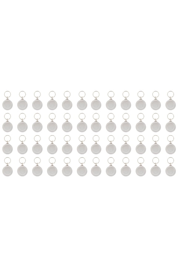 Decorative Keychain, Transparent Acrylic, Safe and Sturdy, for Decor - 100Pcs