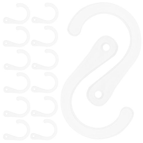 WORGEOUS 100 Pcs Socks Hanger Hook 4.00X3.50X0.20CM White