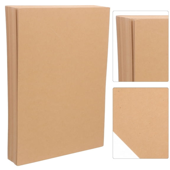 WORGEOUS 100 Sheets Brown Cardstock Kraft Paper Card Stock Printer Paper 240g Painting Handmade Paper For Invitations Menus Crafts Diy Cards