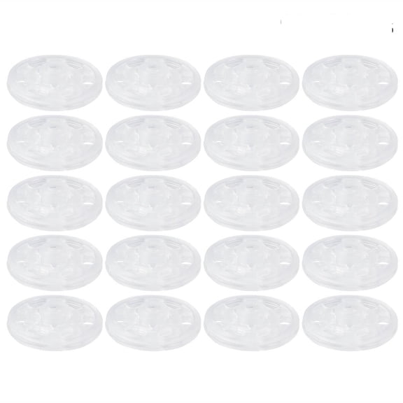 WORGEOUS 1000pcs Invisible Transparent Button Plastic T-shirt Button Clothes Snaps for Sewing Scrapbooking Crafts (Semitransparent 20MM)