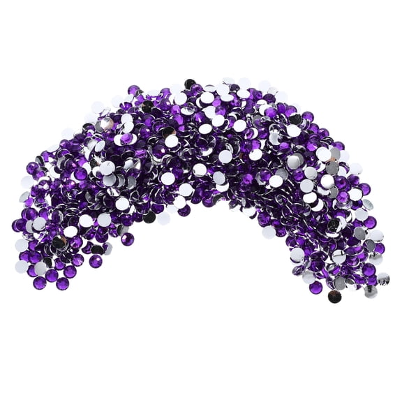 YSNOOWE 1000Pcs Purple Resin Rhinestone Beads Flatback for DIY Jewelry Clothing Accessories