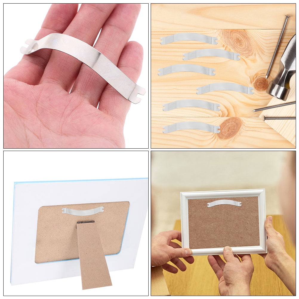 WORGEOUS 100PCS Picture Frame Hardware Metal Spring Clips Picture Frame ...