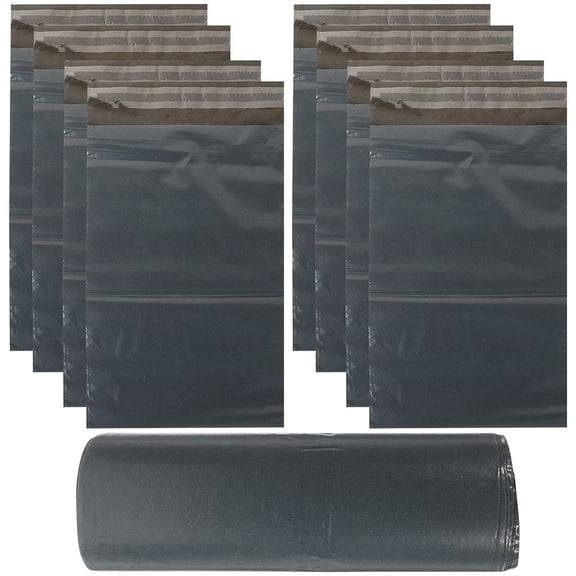 FUTUREORYY Black PE Packaging Bags for Bathroom Storage and Organization