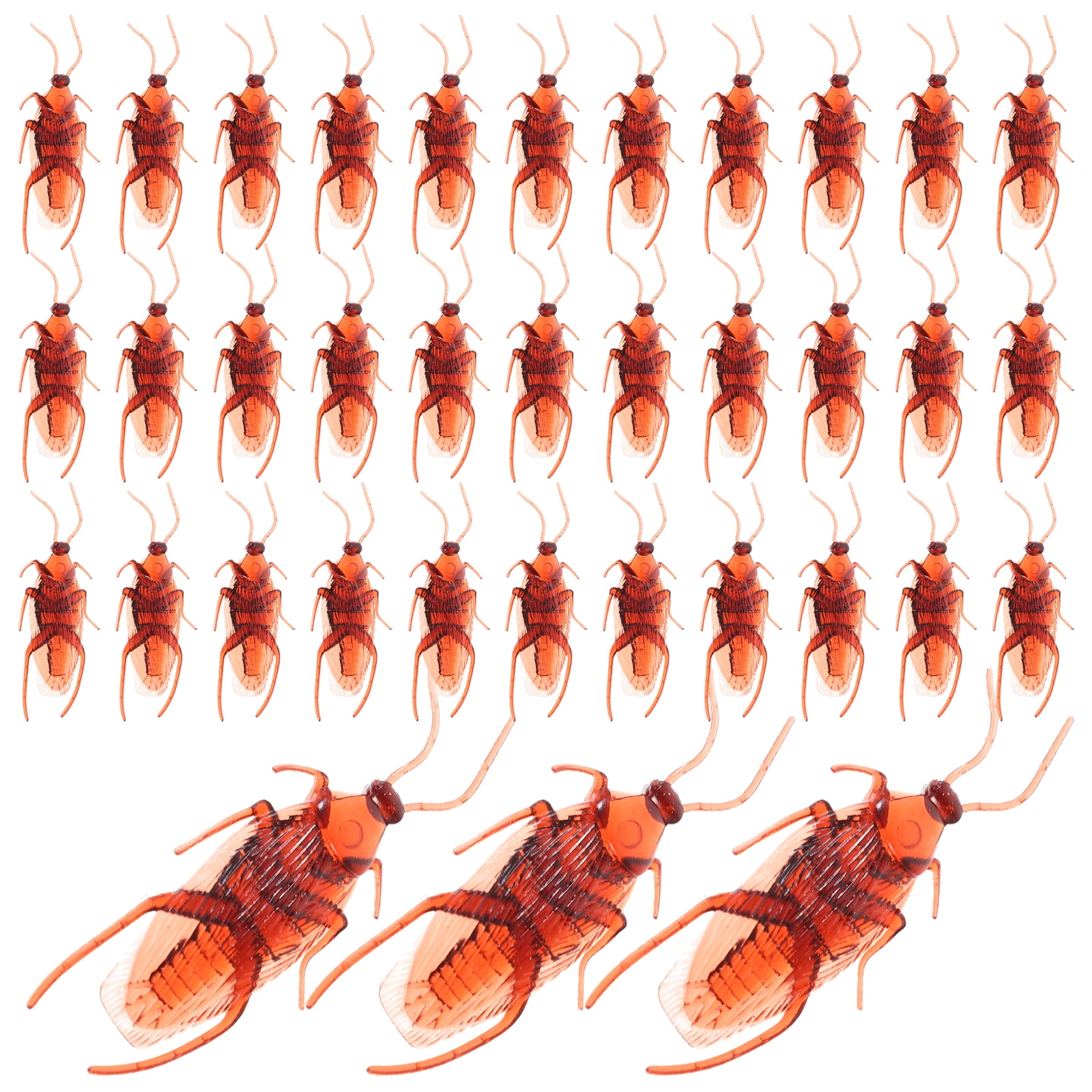 WORGEOUS 100pcs Fake Realistic Prank Novelty Halloween Cockroachs ...