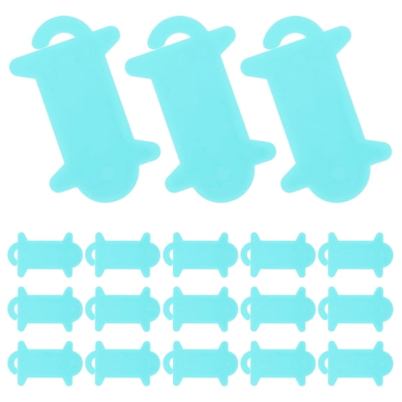 WORGEOUS 100pcs Portable Plastic Yarn Bobbin Spools Thread Winder Plate for Sewing, Knitting, Embroidery, Storage Organizer, Small Weaving Tools