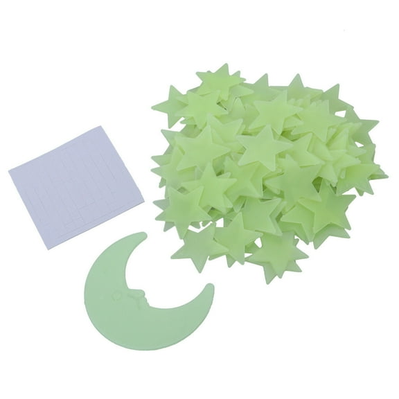 WORGEOUS 101 Pcs Glowing Stickers for Ceiling Stars Decorations Night Light Child Yellow