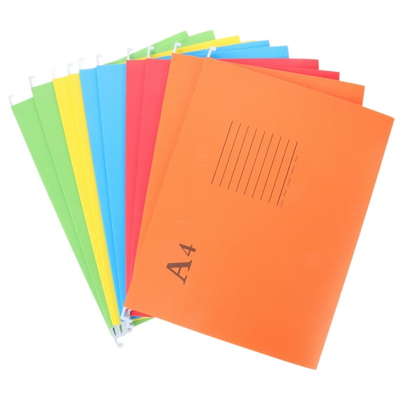 BESTYASH 10Pcs Hanging File Holder A4 File Folder Assorted Colors for Office Document Supplies