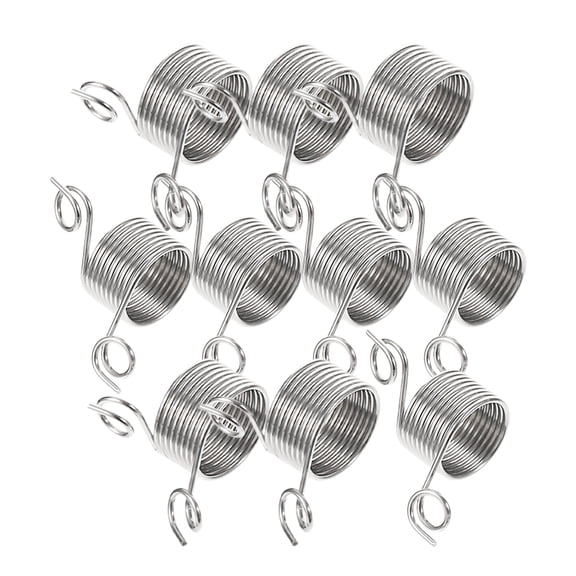 BESTYASH 10Pcs Plated Silver Stainless Steel Crochet Rings Yarn Guide Finger Holders for Knitting and Crocheting