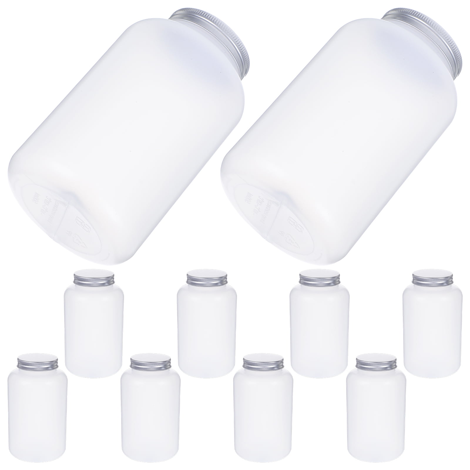 WORGEOUS 10pcs Empty Plastic Juice Bottles Clear Homemade Juicing ...