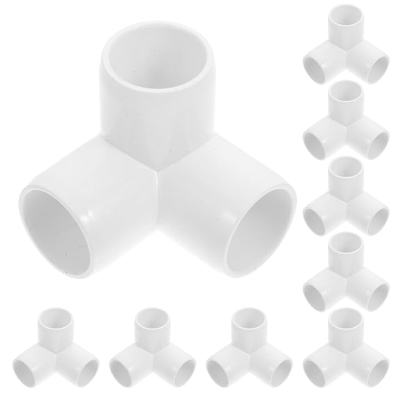 WORGEOUS 10pcs Hose Connector Furniture Pipe Fitting Connector For Greenhouse Garden Support Structure Connector 3 Way Furniture Pipe Connector For Diy  (3/4")