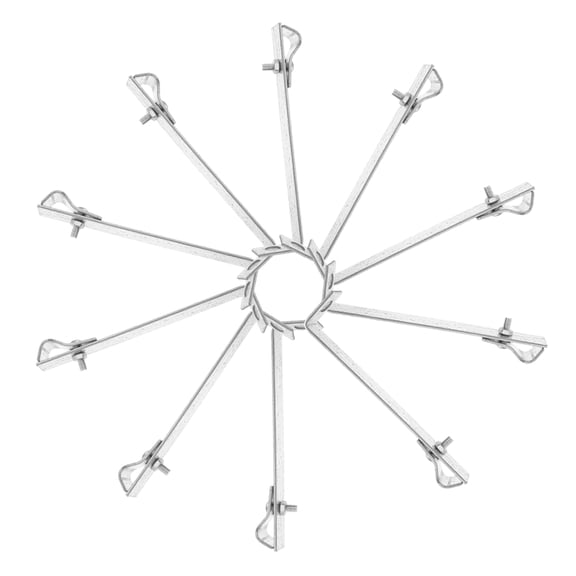 WORGEOUS 10pcs Metal Cable Clamps For Protection Galvanized Grounding Clips For Solar Chain Link Fence Tools And Wire Management Solutions