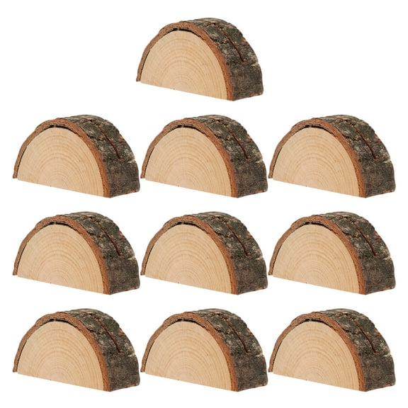 FUTUREORYY Place Card Holders For Table Wooden Name Place Card Display Stand 10Pcs 2.83X1.49X0.79in