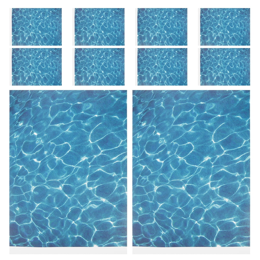 WORGEOUS 10pcs Water Grain Sticker Sand Table Decor Fake Water Sheet ...