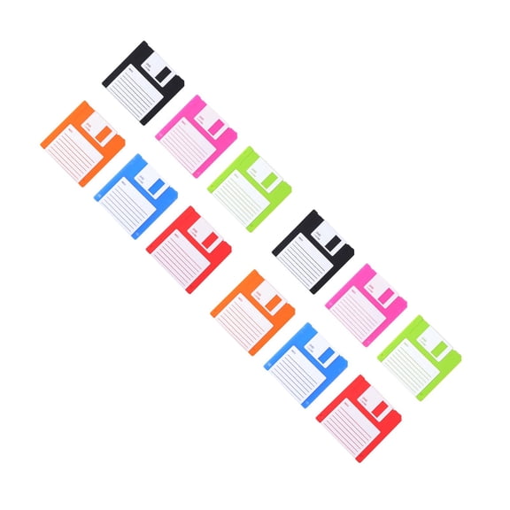 WORGEOUS Set of 12 Floppy Disk Style Coasters Writable Heat Resistant Tableware Pads Placemats Kitchen Accessories for Tea and Coffee