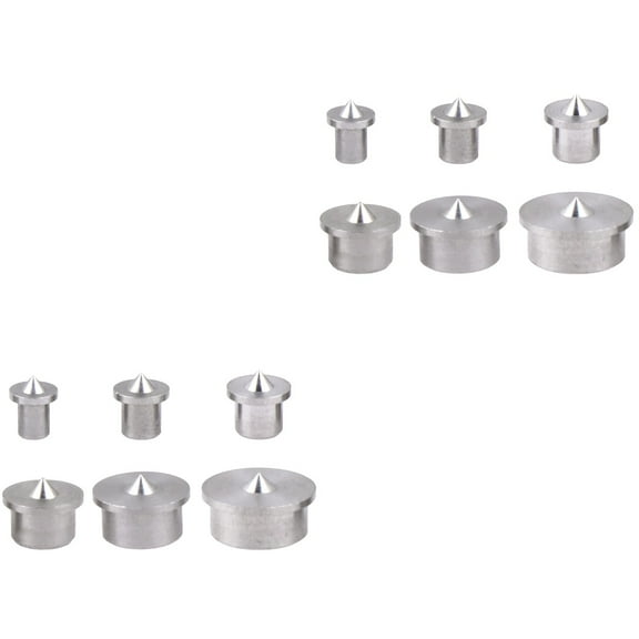 WORGEOUS 12 PCS /Set 4mm 5mm 6mm 8mm 10mm 12mm Wood Dowel Tenon Drill Center Kit Transfer Plugs Point Woodworking Log Pin for Panel Furniture Positioning (Silver)