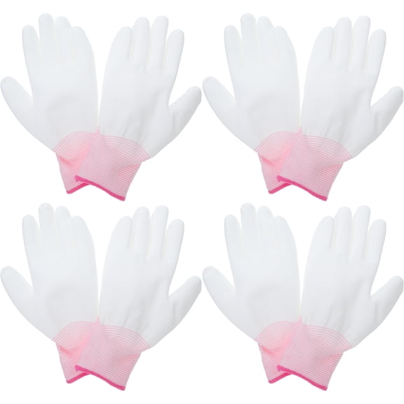 WORGEOUS 12 PCS Tip Polyester Coated Finger Gloves Work Man