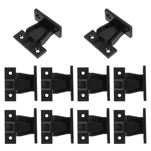 HINTRMENT 12Pairs Reusable Bath Panel Clips Black ABS for Stable Stove Cabinet Connections