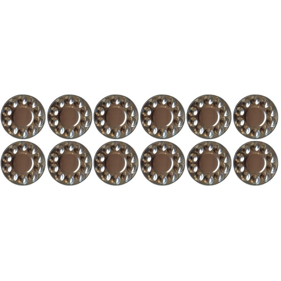 WORGEOUS 12 Pcs  10 Holes Aluminum Watercolor Mixing Trays Art Paint Drawing Tray Painting Color Mixer