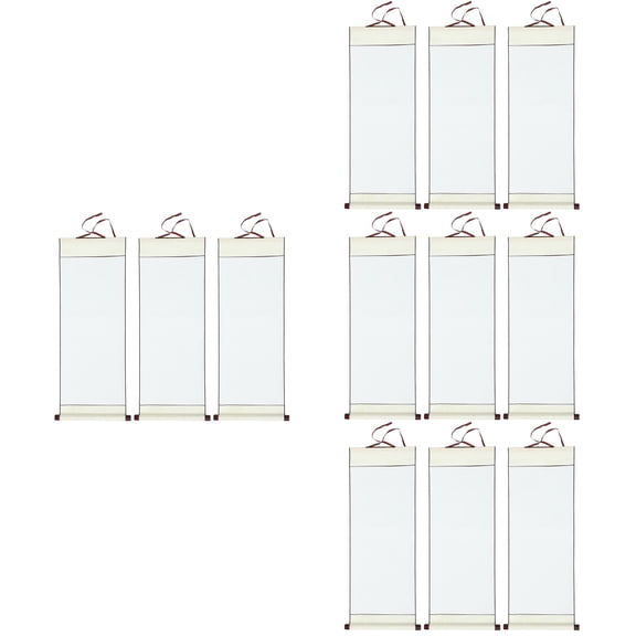 FUEENIRVA White Blank Paper Scrolls for Practice, 12 Pieces for Brush Art