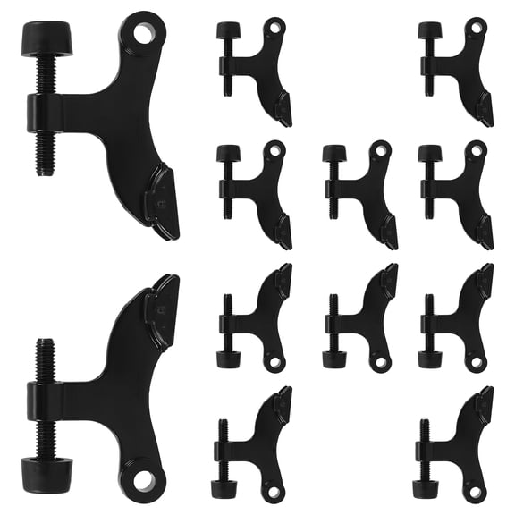 WORGEOUS 12 Pcs Door Top Hinge Travel 6.20X4.00X1.50CM Black