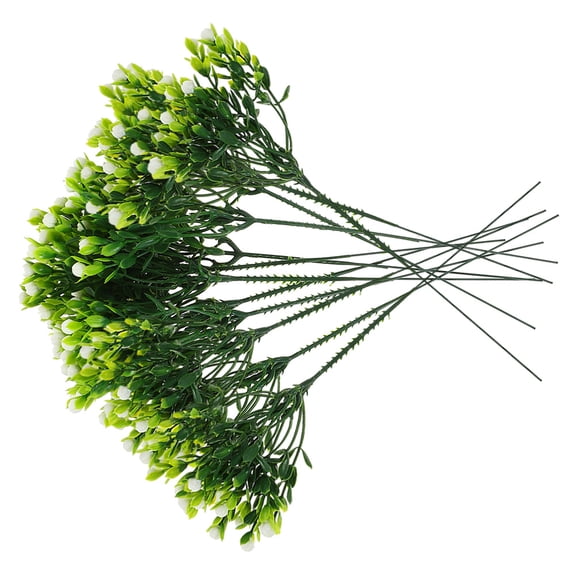 WORGEOUS 12 Pcs Faux Small Baby's Breath Decoration 24.50X7.00X2.50CM White