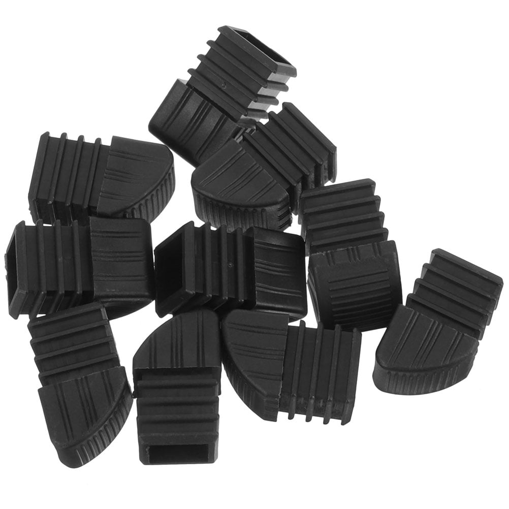 WORGEOUS 12 Pcs Folding Table Legs Fire Pit Protective Pad Fireproof Heatproof Mat Black