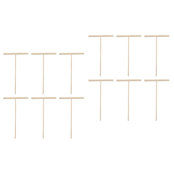 WORGEOUS 12 Pcs  Mini Rakes Toys Decorative Rakes Crafts Handmade Bamboo Rakes Ornaments