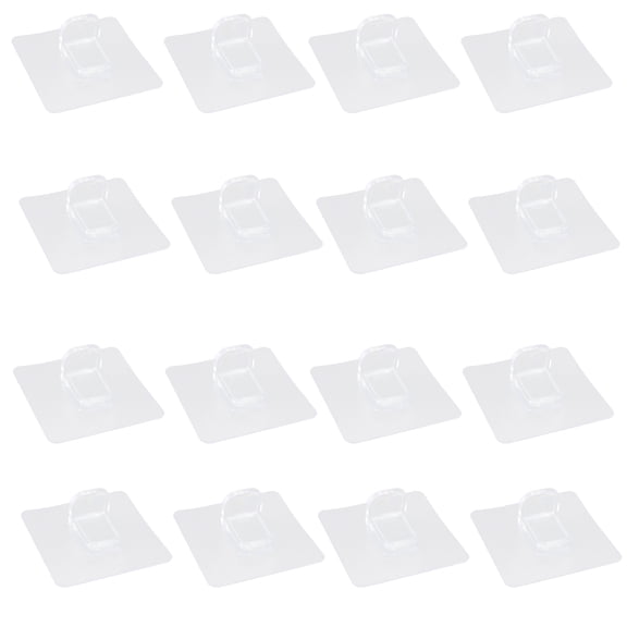 WORGEOUS  12 Pcs Sticky Shelf Brackets Partition Supporter Double Tape Picture Hangers Transparent