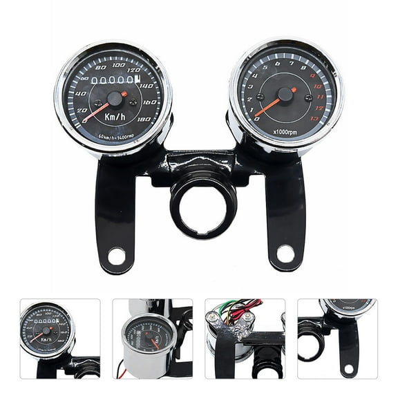 WORGEOUS 12 V Motorcycle Odometer Speedometer and Mileage Gauge