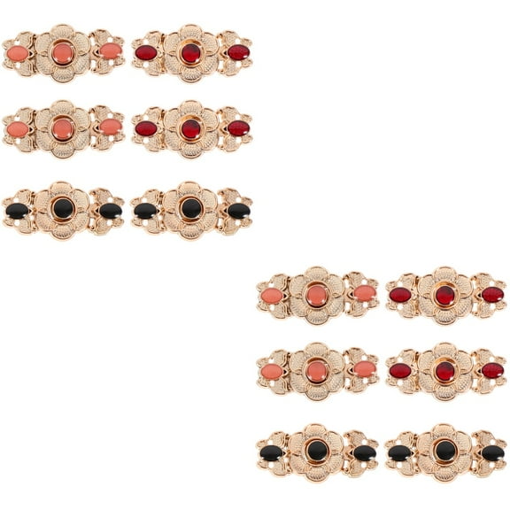 WORGEOUS 12 pcs  Cloak Clasp Fasteners Women Decoration Cloak Cape Fastener Cheongsam Buckle