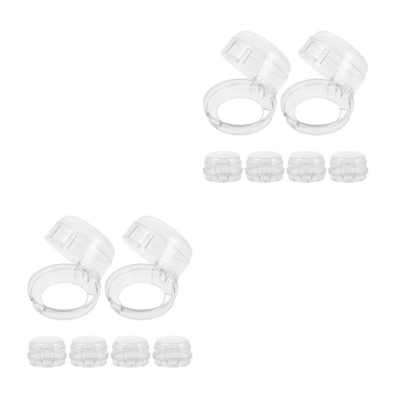 WORGEOUS 12 pcs Gas Stove Knob Covers Transparent Child Safety Proof Switch Protective Covers Easy Installation For Kitchen Gas Stove Baby Toddler Safety Guard