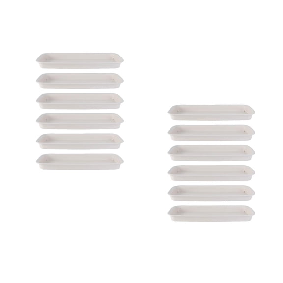 WORGEOUS 12 pcs Planter Saucer Trays Pot Base Rectangular Flower Pot Trays Drainage Trays for Nursery Planter Pots 30. 5cm* 13. 8cm* 2. 8cm