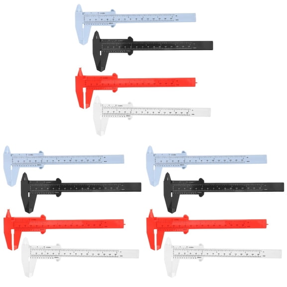 GETAJGHSD Plastic Measuring Calipers Assorted Color High Precision for Measuring 12Pcs