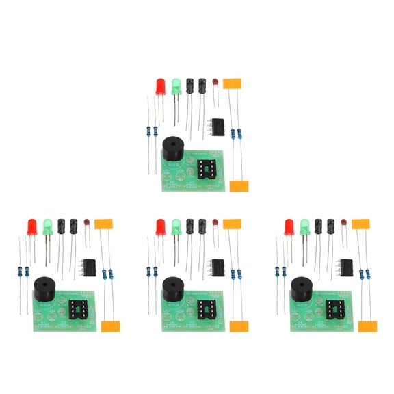 WORGEOUS 12 pcs Soldering Practice Kit 555 Timer Circuit Dual Parts Training Board Dual LED Flasher Kit NE555 Astable Multivibrator