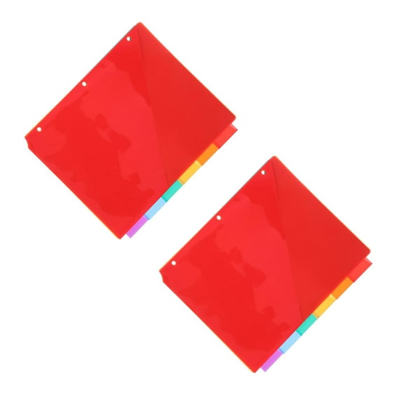 WORGEOUS 12 pcs Tab Binder Dividers 3 Ring Plastic Binder Dividers With Tabs Multicolor Notebook Dividers For 3 Ring Binders A4 Letter Size