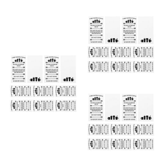 WORGEOUS 120 pcs Water Cup Maintenance Card Glass Tumbler Care Guide Cup Care Instruction Cards Drinking Glass Maintenance Card for Business Retail Store